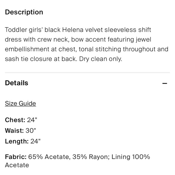 Helena Girl’s Velvet Embellished Dress 4T - Picture 7 of 11